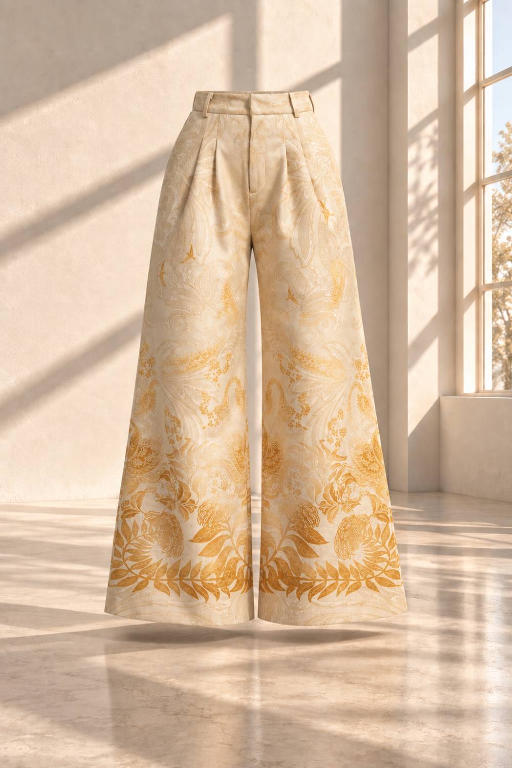 HIGH-WAIST WIDE-LEG PANTS - SUNSET