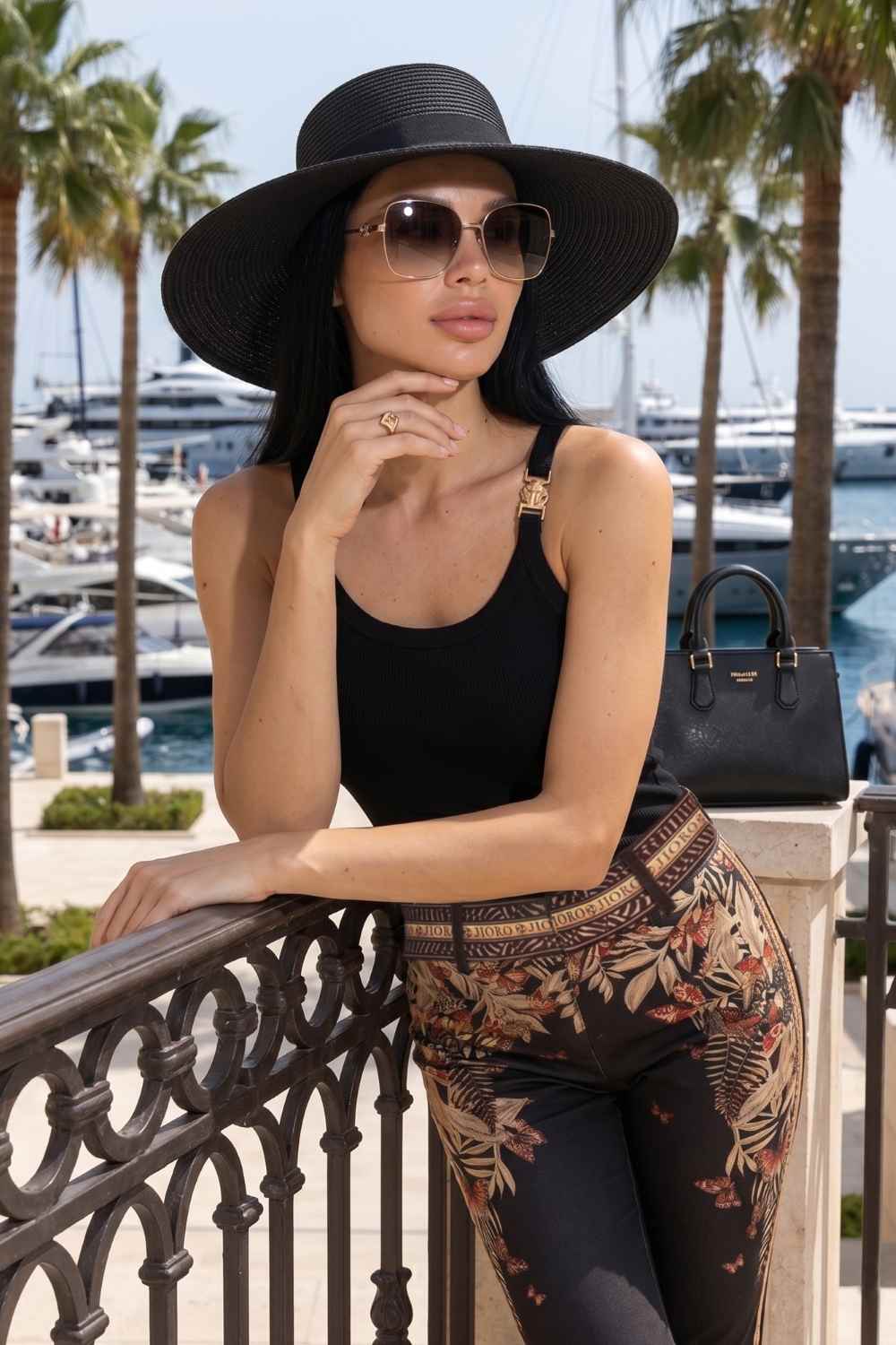 COTTON RIBBED CAMI TOP WITH THIN STRAPS IN BLACK - ESSENTIALS JIORO ТОП С ТЪНКИ ПРЕЗРАМКИ ОТ ПАМУЧЕН РИПС В ЧЕРНО – ESSENTIALS JIORO