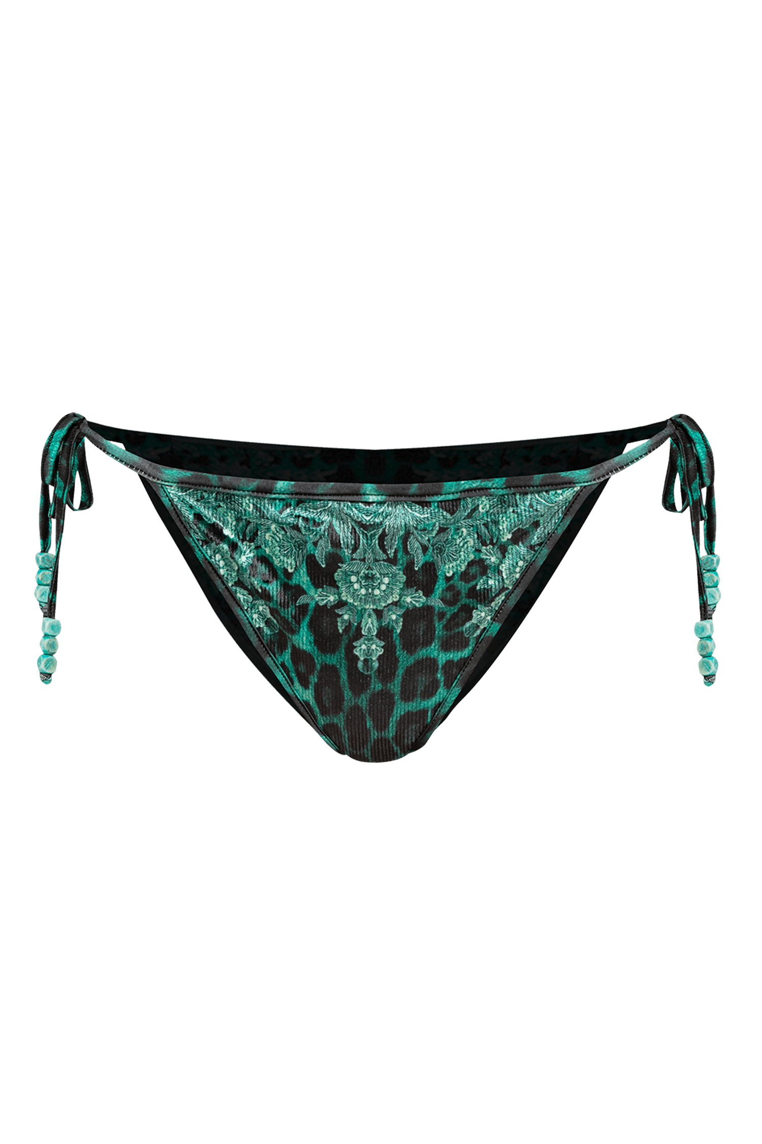 VELVET SWIM BOTTOM - LEO NEON GREEN JIORO ДОЛНИЩЕ ТИП БИКИНИ ОТ КАДИФЕ - LEO NEON GREEN JIORO