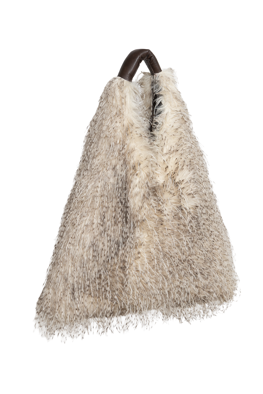 REVERSIBLE OWL FAUX FUR AND LEATHER BAG - ESSENTIALS JIORO ДВУЛИЦЕВА ЧАНТА ОТ ЕКО КОЖА И ШАРКА СОВА - ESSENTIALS JIORO