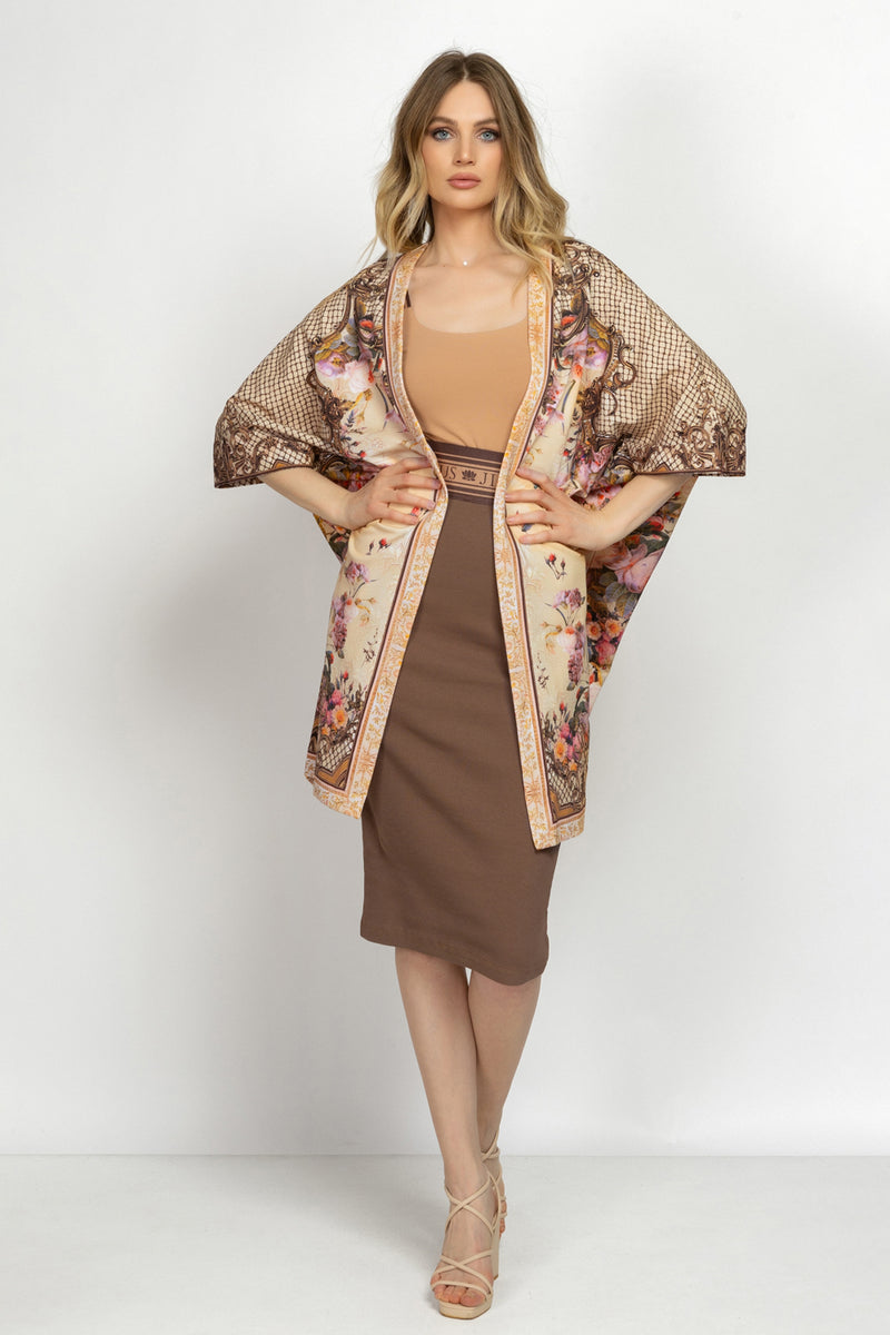 FRENCH TERRY CARDIGAN - BAROQUE FLOWERS