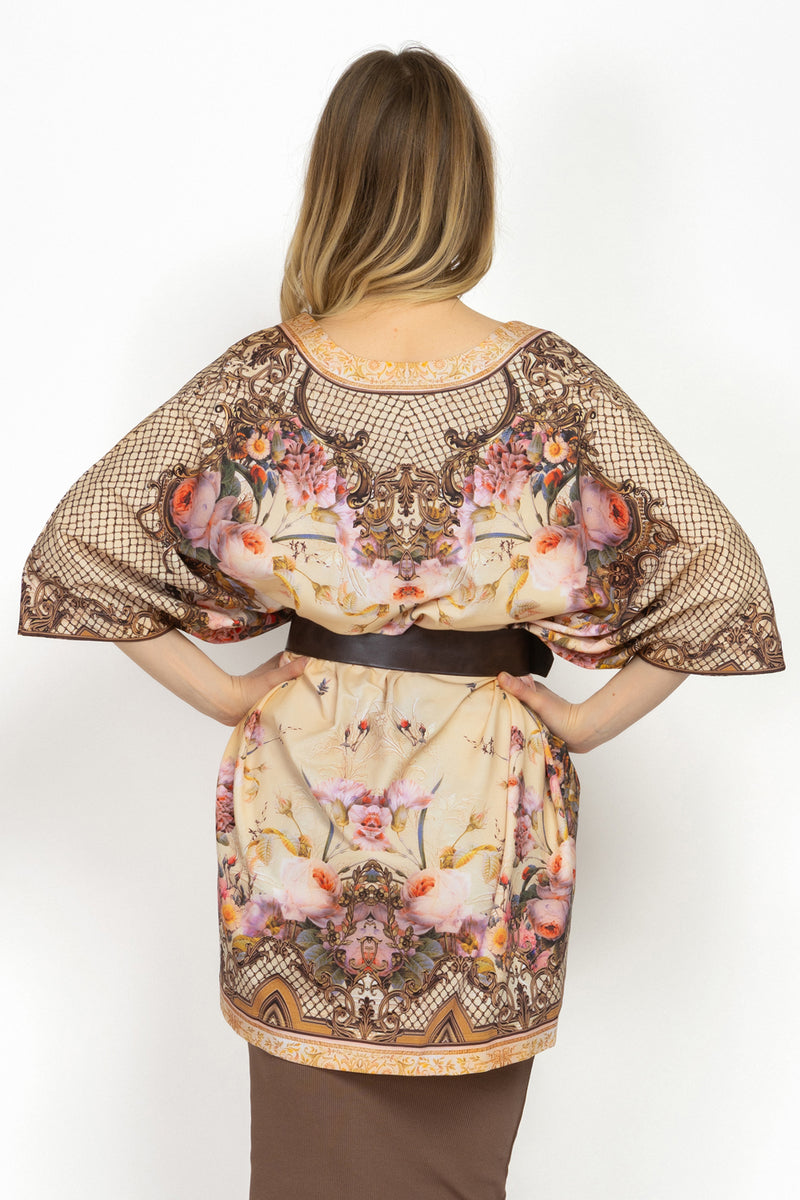 FRENCH TERRY CARDIGAN - BAROQUE FLOWERS