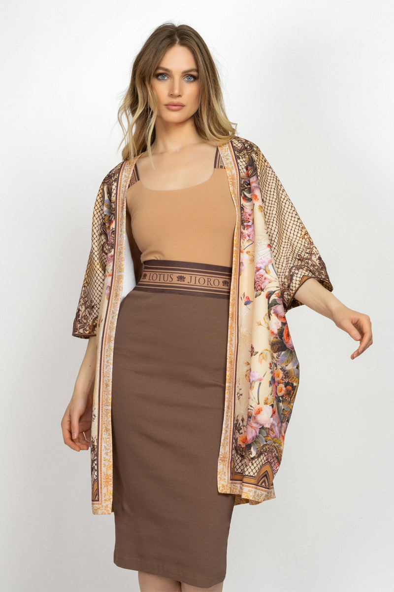 FRENCH TERRY CARDIGAN - BAROQUE FLOWERS