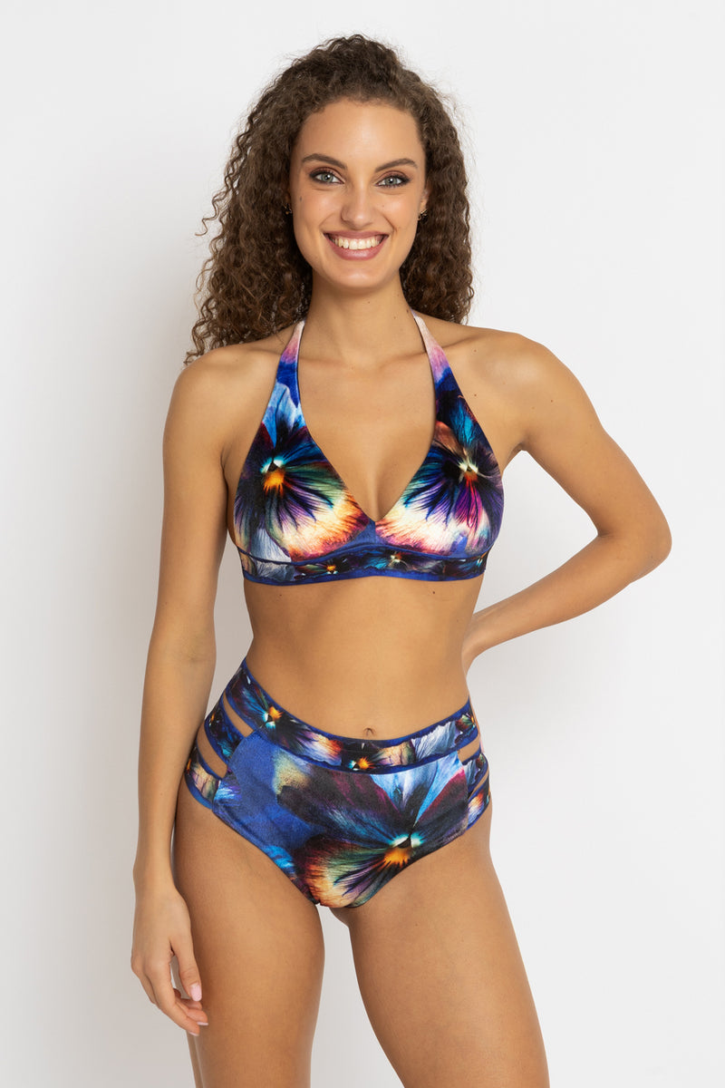 TRIANGLE VELVET TOP - VIOLET JIORO ГОРНИЩЕ НА БАНСКИ ТИП ТРИЪГЪЛНИК ОТ ПЛЮШ - VIOLET JIORO