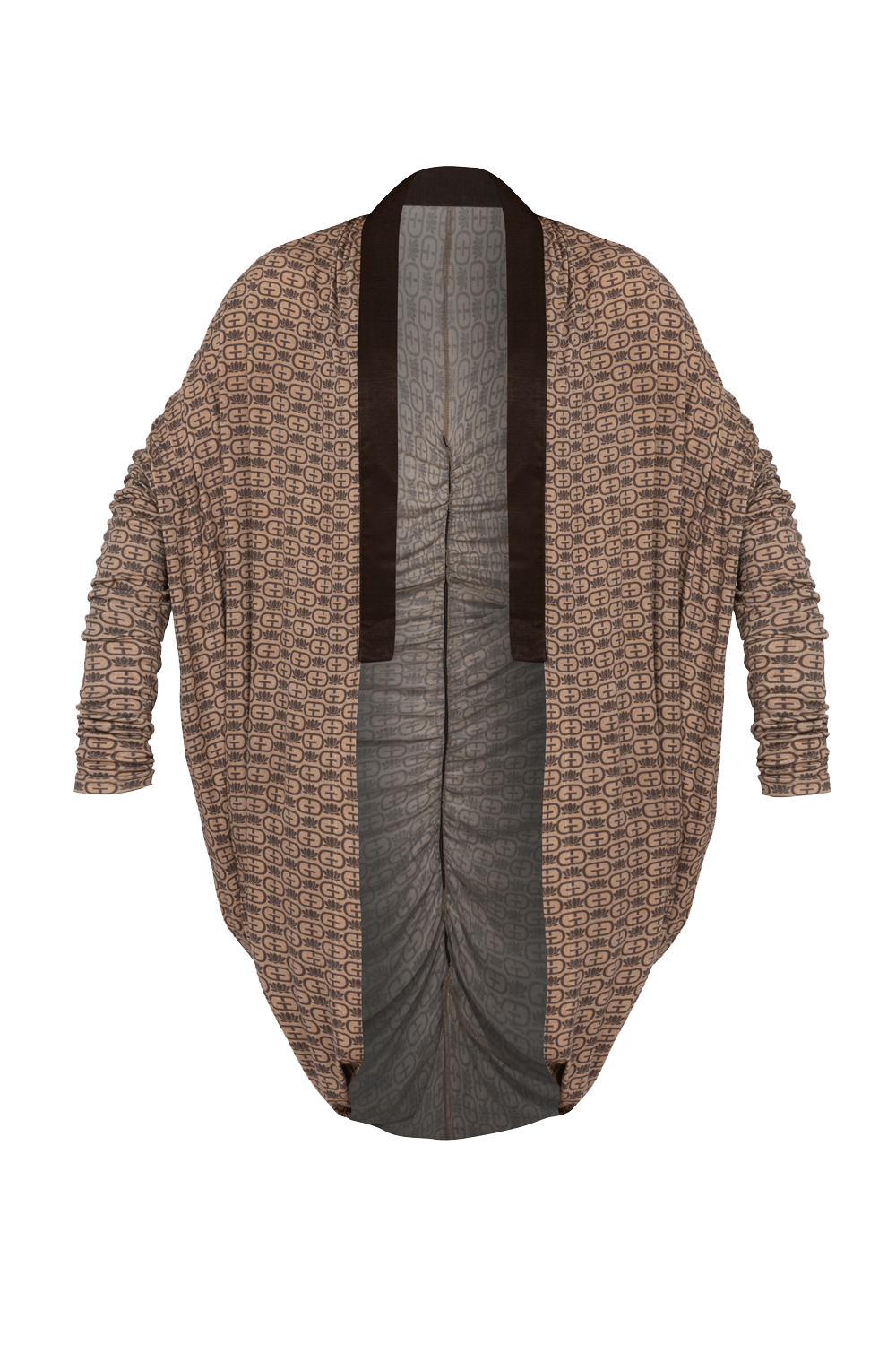 MODAL RELAXED CARDIGAN - MOCHA MOUSSE LOGO