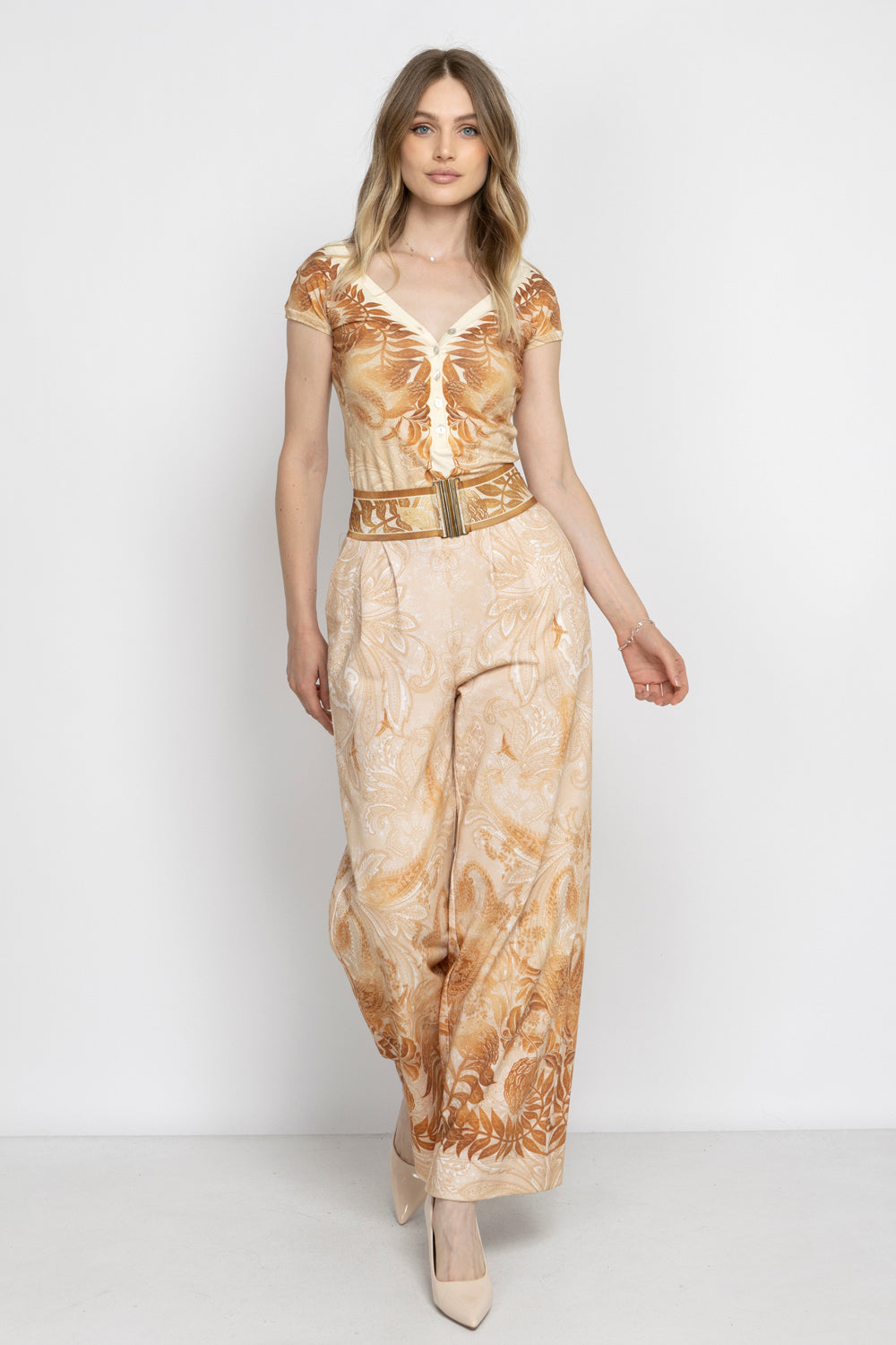 HIGH-WAIST WIDE-LEG PANTS - SUNSET JIORO ПАНТАЛОН С ВИСОКА ТАЛИЯ И ШИРОКИ КРАЧОЛИ - SUNSET JIORO