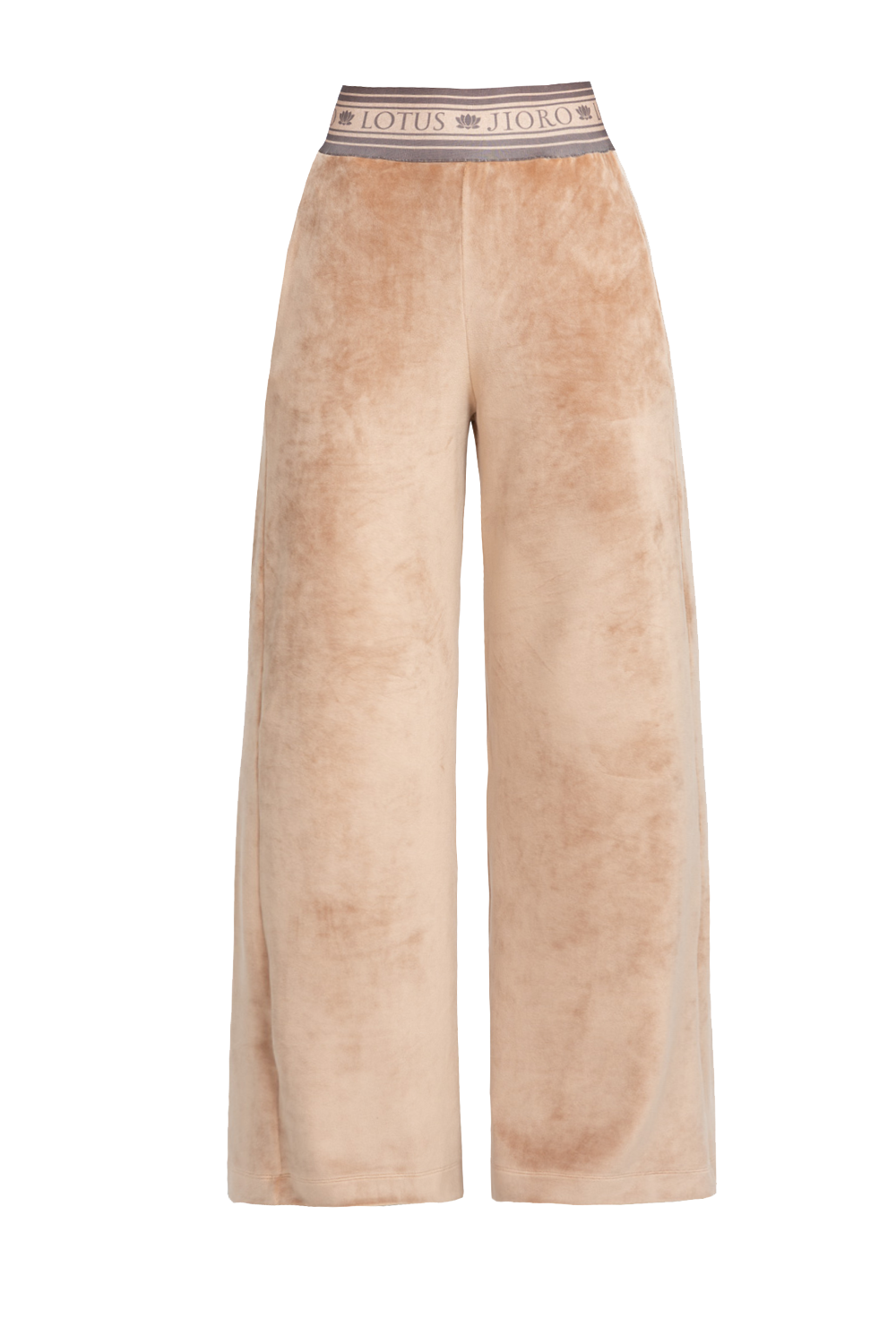 SAND VELVET WIDE-LEG TROUSERS - ESSENTIALS
