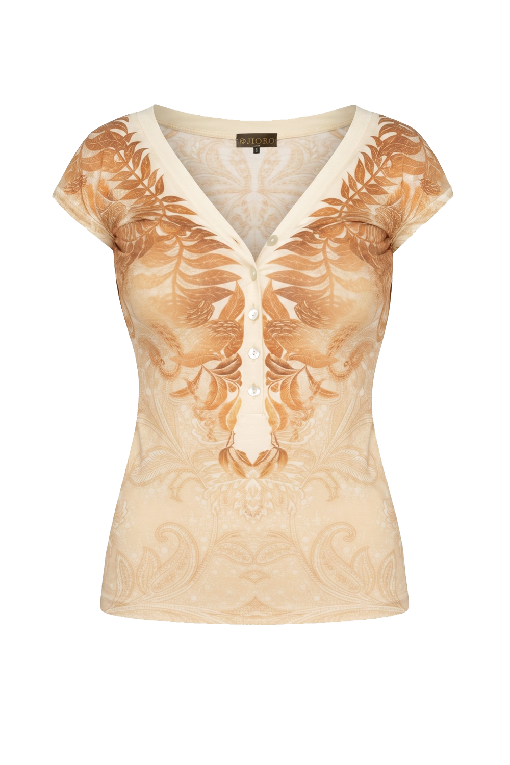 V-NECK TOP WITH BUTTONS - SUNSET JIORO ТОП С V-ОБРАЗНО ДЕКОЛТЕ И КОПЧЕТА - SUNSET JIORO 