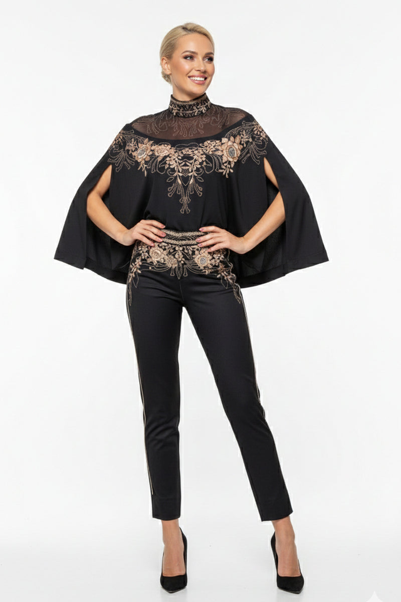 FREE BLOUSE - GOLDEN ROSES JIORO ШИРОКА ПРИЛЕП БЛУЗА С МРЕЖЕСТА ПЛАТКА - GOLDEN ROSES JIORO