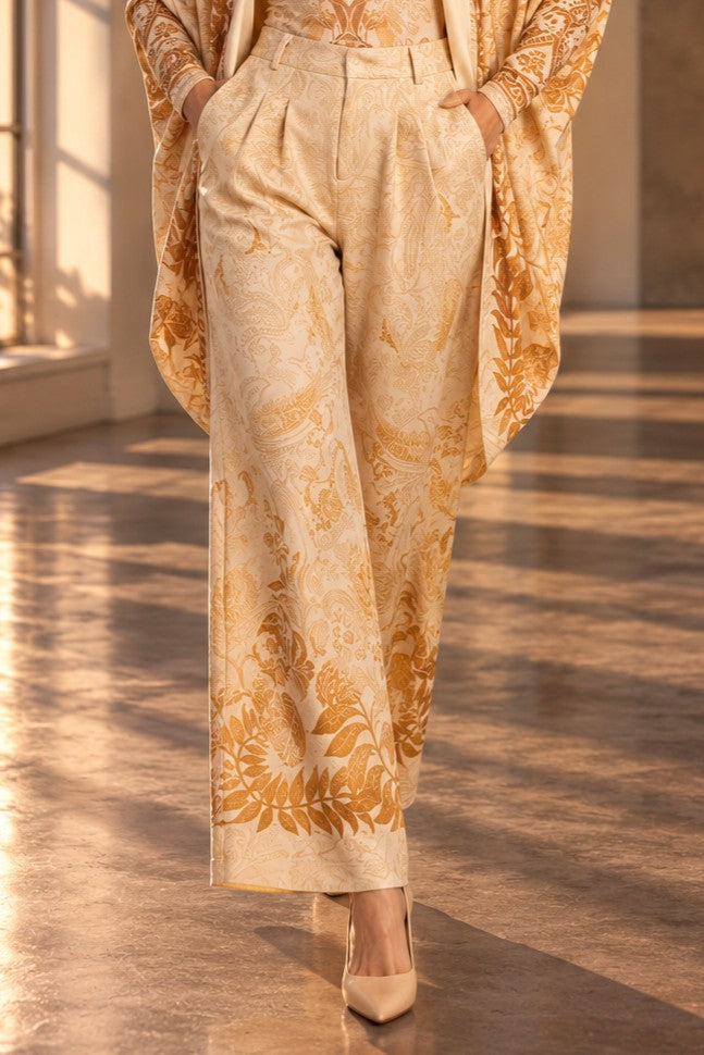 HIGH-WAIST WIDE-LEG PANTS - SUNSET