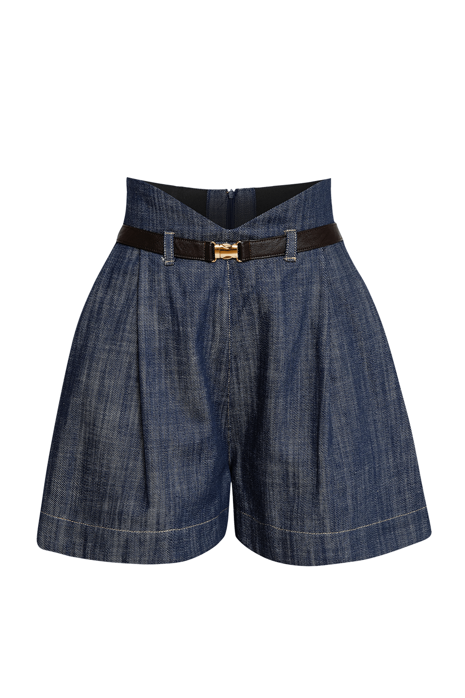 DENIM BERMUDA WITH HIGH WAIST - ESSENTIALS JIORO БЕРМУДИ ОТ ДЕНИМ С ВИСОКА ТАЛИЯ - ESSENTIALS JIORO