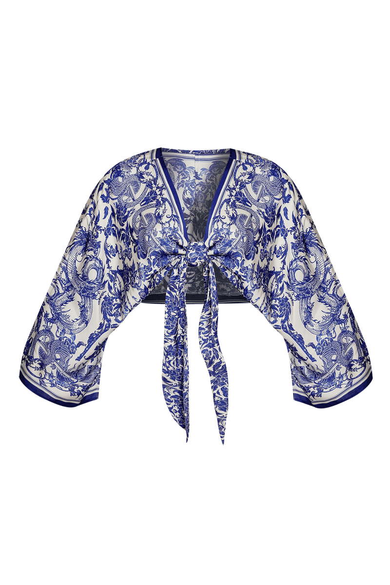 VISCOSE CROP KIMONO - ASIA SKY JIORO КРОП КИМОНО ОТ ВИСКОЗА - ASIA SKY JIORO