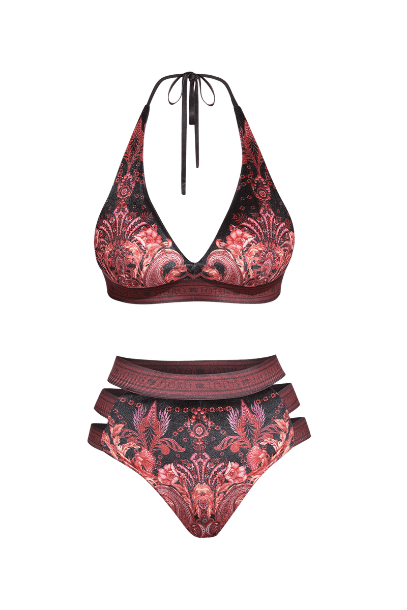 TRIANGLE VELVET TOP - PAISLEY DARK JIORO ГОРНИЩЕ НА БАНСКИ ТИП ТРИЪГЪЛНИК - PAISLEY DARK