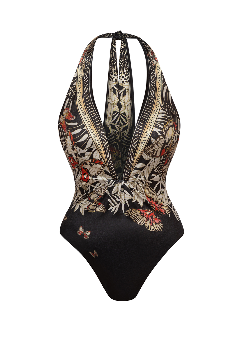ONE-PIECE SWIMSUIT WITH CUPS AND OPEN BACK - MIDNIGHT BUTTERFLIES JIORO ЦЯЛ БАНСКИ С ОТВОРЕН ГРЪБ - MIDNIGHT BUTTERFLIES JIORO