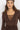 BROWN VISCOSE STRETCH BODYSUIT WITH DEEP V-NECK AND SUEDE TIE DETAIL - ESSENTIALS JIORO КАФЯВО БОДИ ОТ ВИСКОЗА С ДЪЛБОКО V-ОБРАЗНО ДЕКОЛТЕ И ВЕЛУРЕНИ ВРЪЗКИ - ESSENTIALS JIORO