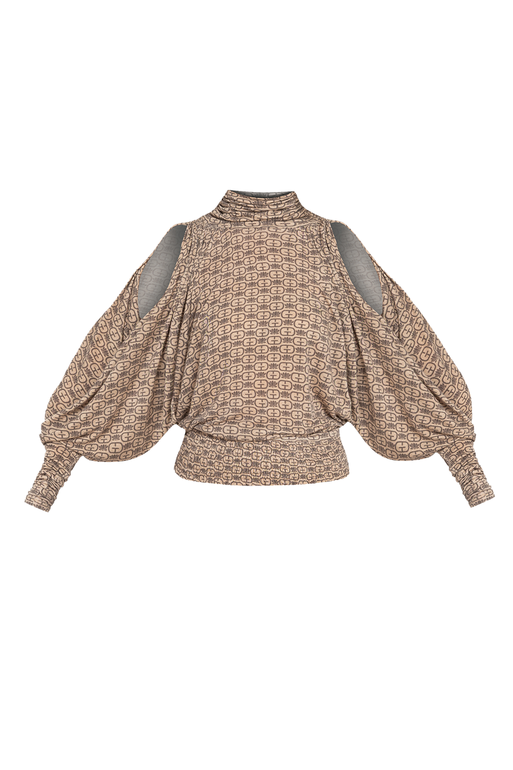 MODAL BATWING TURTLENECK TOP - MOCHA MOUSSE LOGO