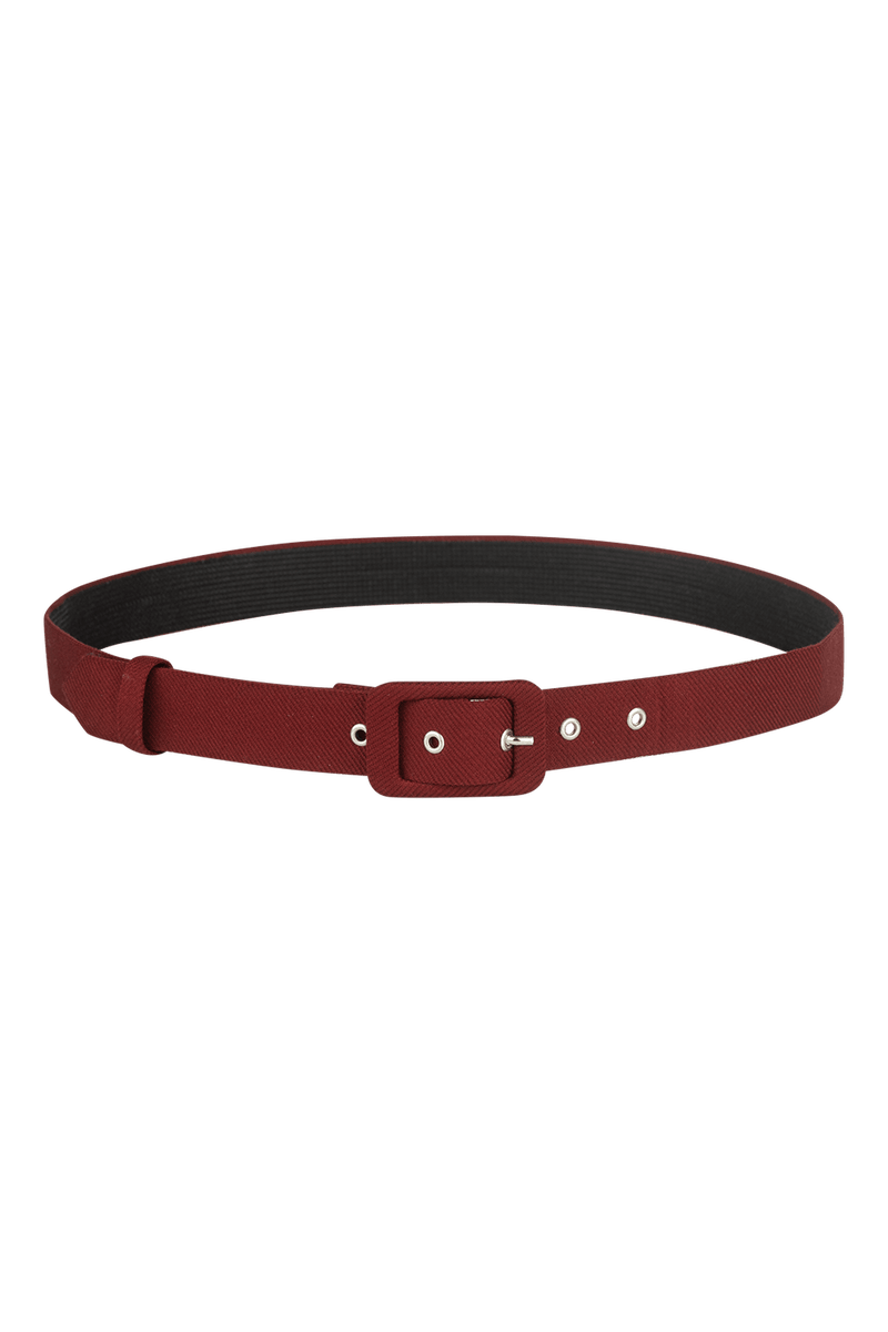 BELT IN BURGUNDY - ESSENTIALS