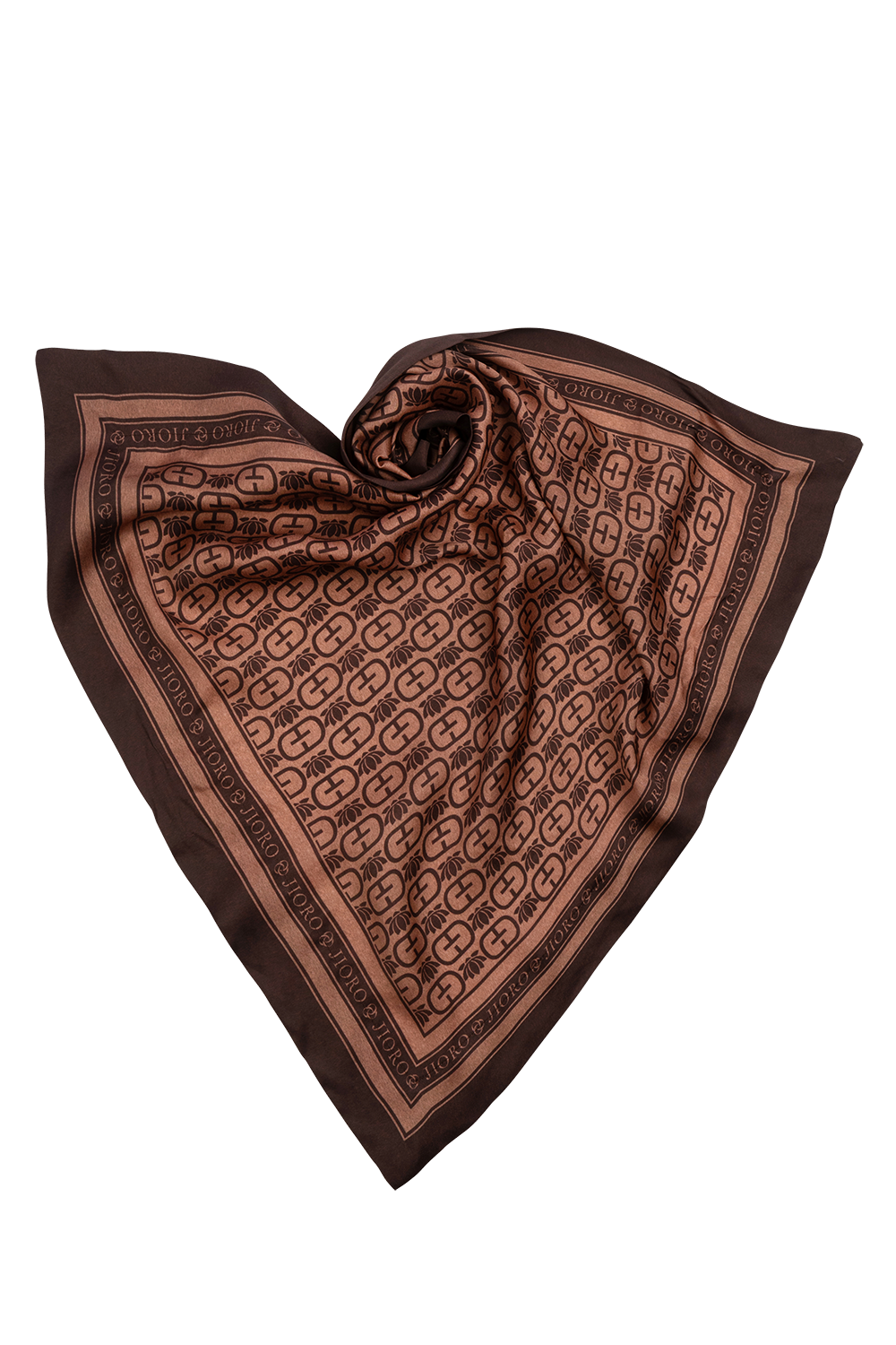 SQUARE VISCOSE HEADSCARF - MOCHA MOUSSE LOGO